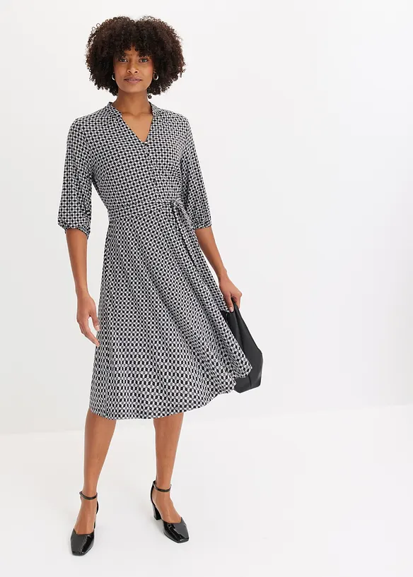 Jersey-Blusenkleid mit Bindeband (2.tlg-Set), bonprix