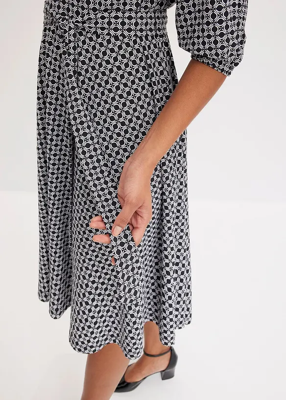 Jersey-Blusenkleid mit Bindeband (2.tlg-Set), bonprix