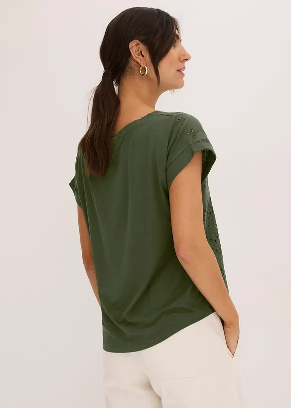 Shirt mit Lochspitze, bonprix