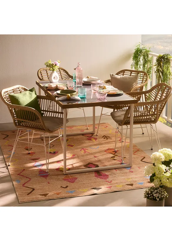 Tapis int&eacute;rieur et ext&eacute;rieur lavable &agrave; imprim&eacute; oriental, bonprix