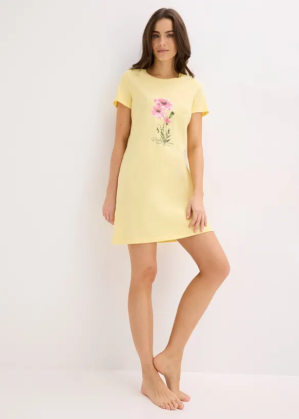 Kurzes Nachthemd aus reiner Baumwolle (2er Pack), bonprix