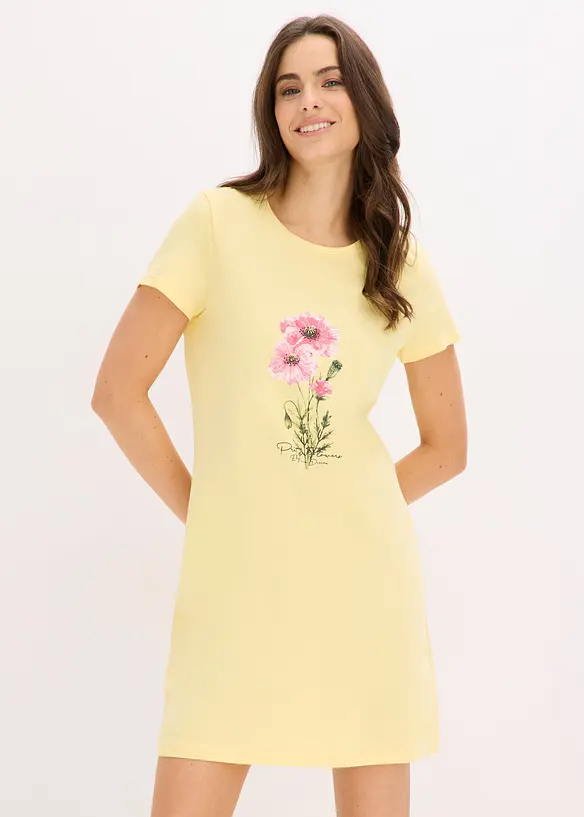 Kurzes Nachthemd aus reiner Baumwolle (2er Pack), bonprix