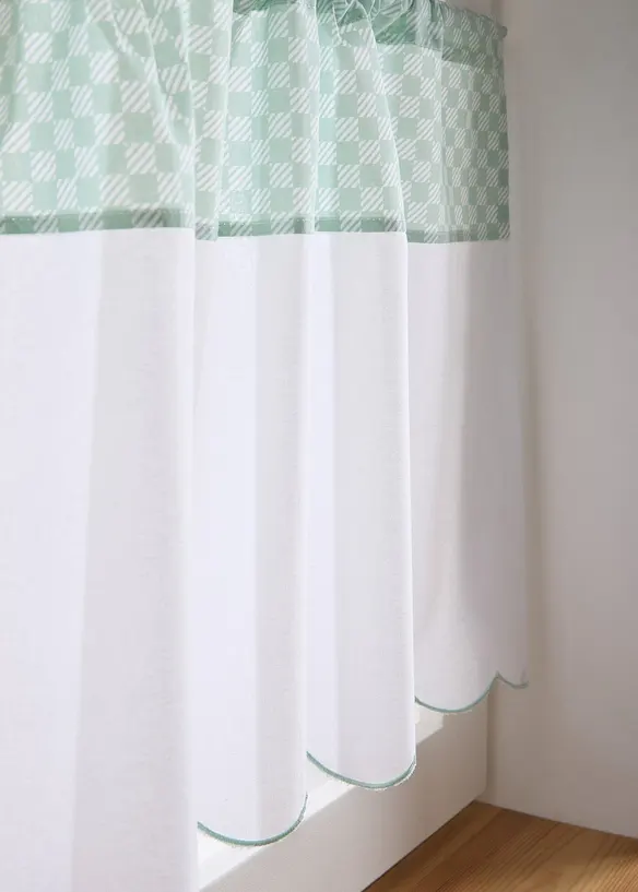 Brise-bise en coton &agrave; carreaux, bonprix