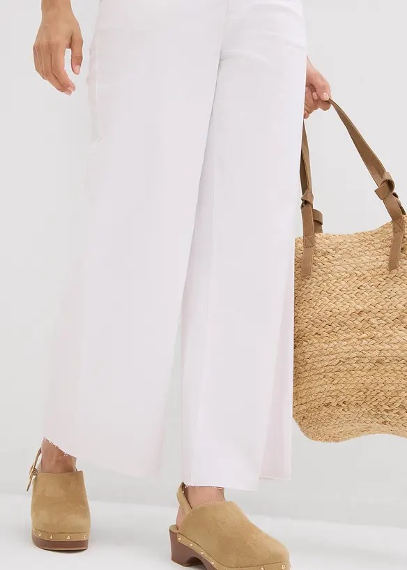 Jean large, taille haute, raccourci, bonprix