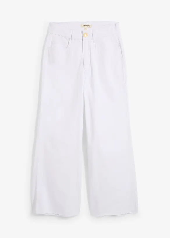 Jean large, taille haute, raccourci, bonprix