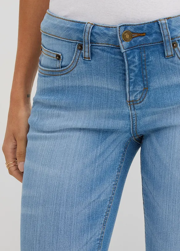 Jean bootcut taille mi-haute, extensible, bonprix