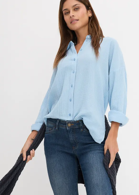 Slim Fit Jeans Mid Waist, cropped, bonprix