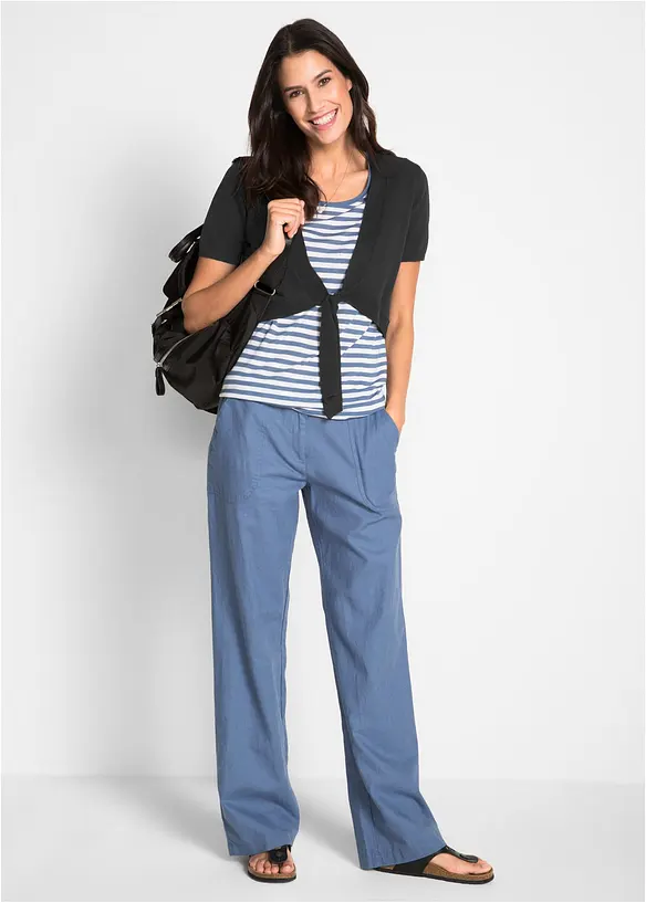 Leinen-Hose mit weitem Bein, bonprix