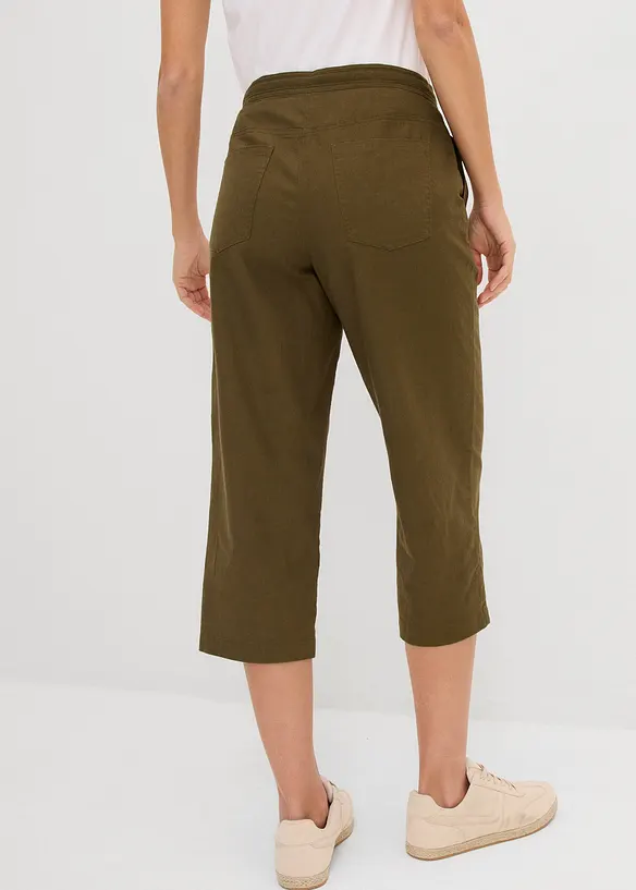 Leinen-3/4-Hose, bonprix
