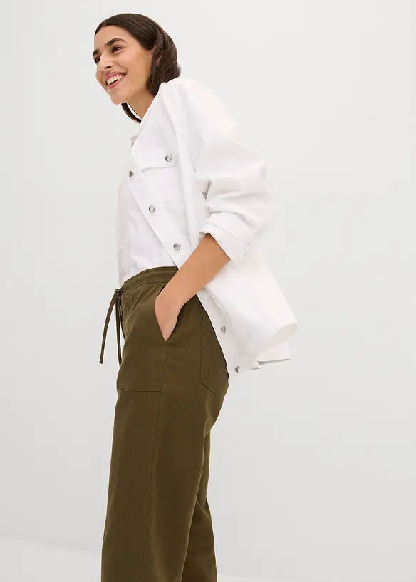 Leinen-3/4-Hose, bonprix