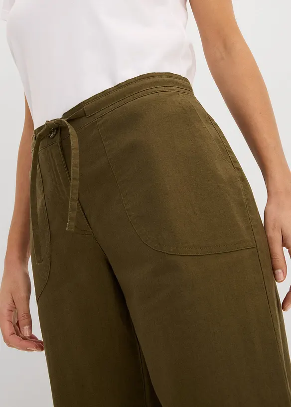 Leinen-3/4-Hose, bonprix