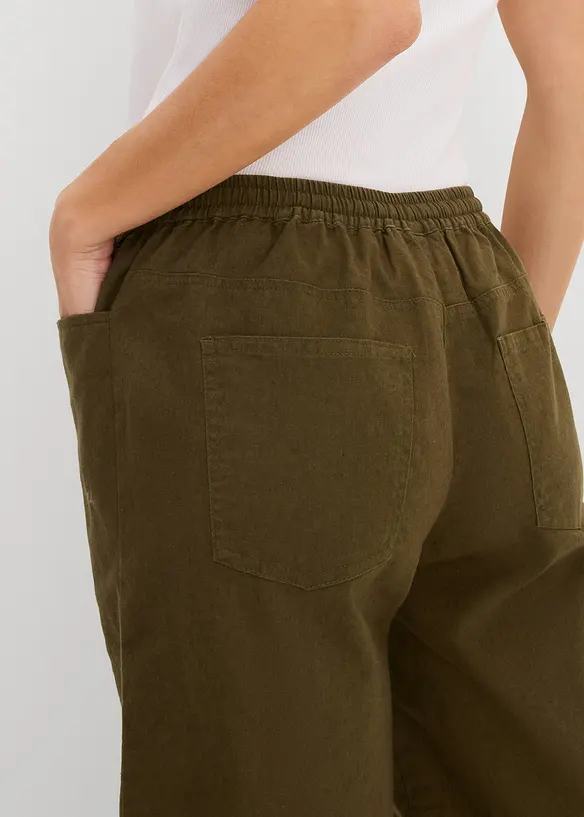 Bermuda en lin majoritaire, bonprix