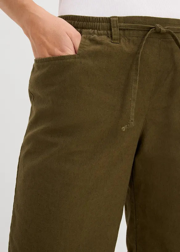 Bermuda en lin majoritaire, bonprix