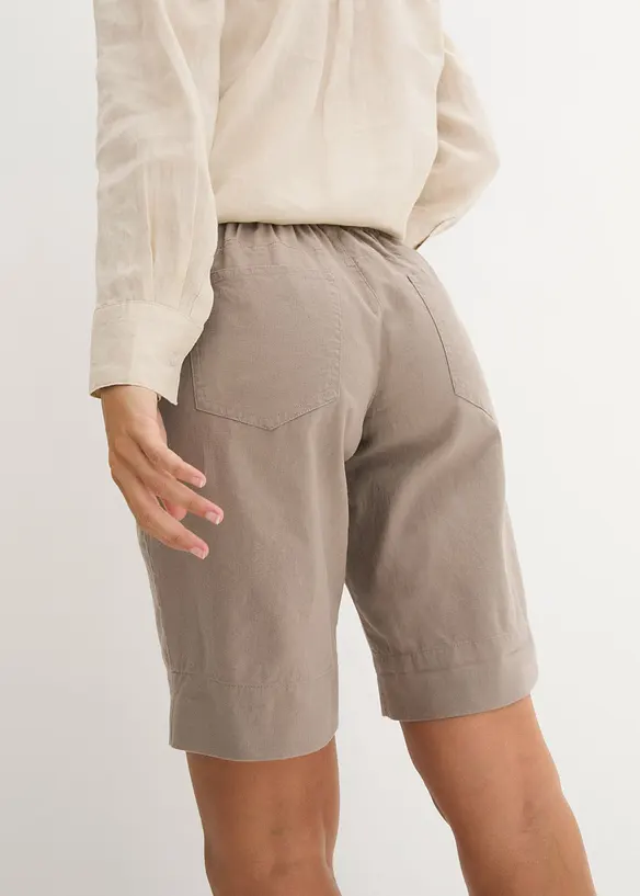 Bermuda en lin majoritaire, bonprix