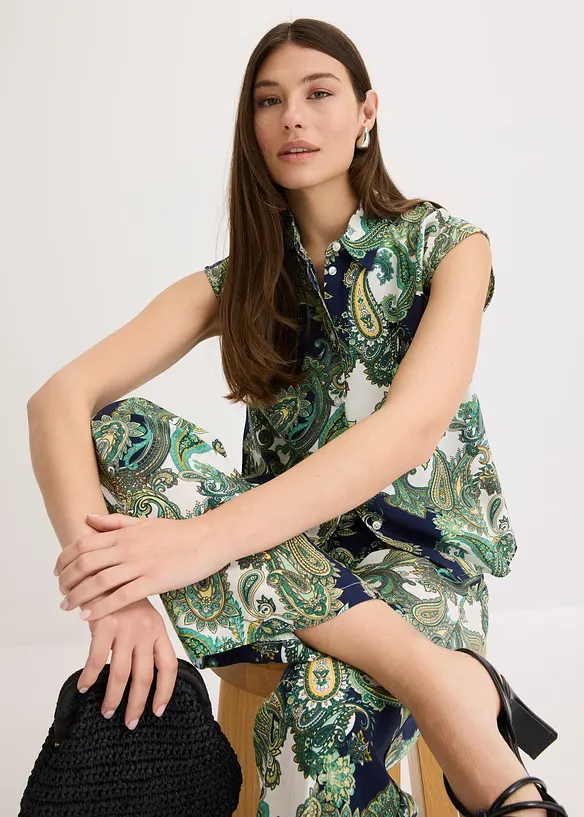 Chemisier imprim&eacute; en viscose fluide, bonprix