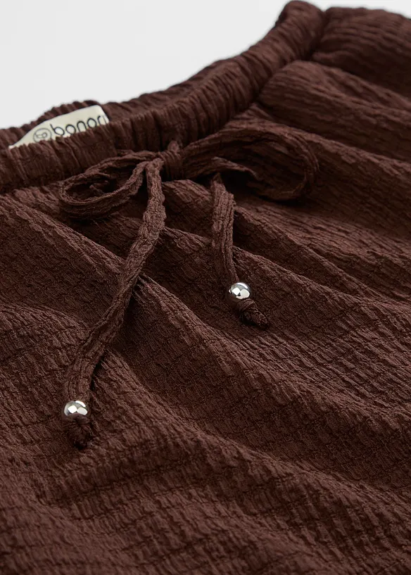 Lockere Schlupf-Shorts aus strukturiertem Cr&ecirc;pe, bonprix