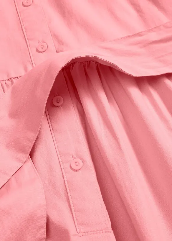 Robe-chemise en mati&egrave;re &eacute;lastique, bonprix