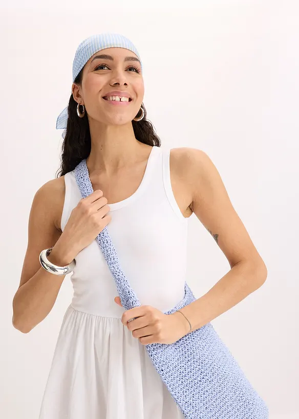 Robe en jersey bi-mati&egrave;re, bonprix