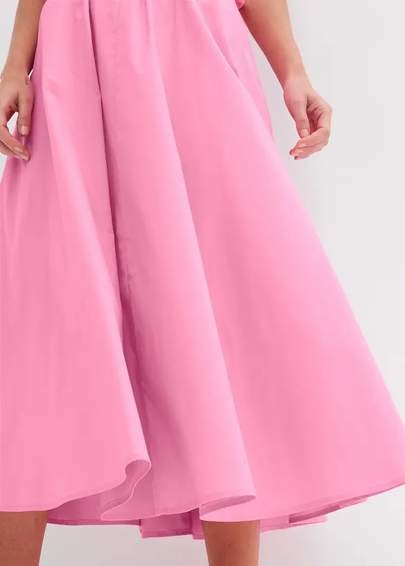 Jupe midi en coton extensible, bonprix