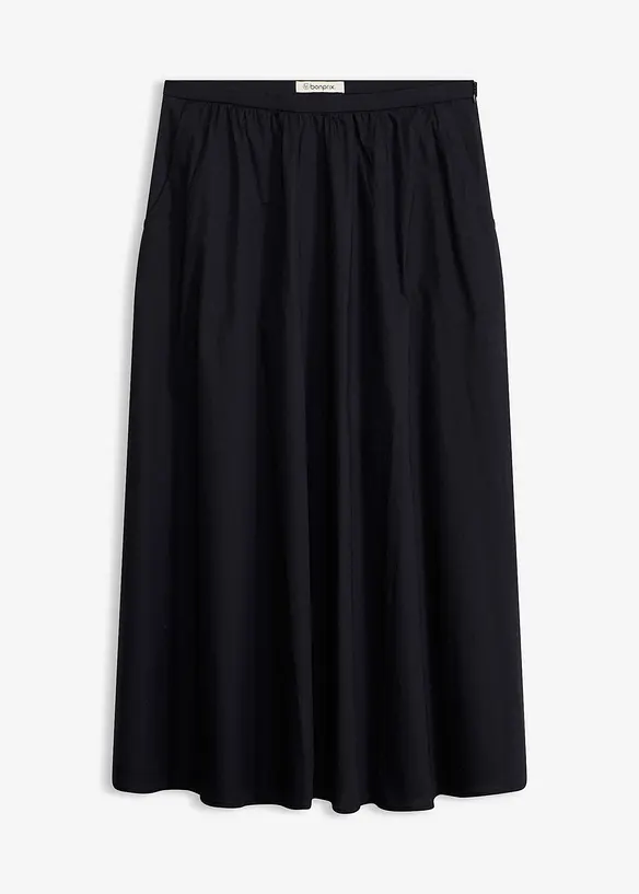 Midirock aus elastischem Baumwoll-Mix, bonprix