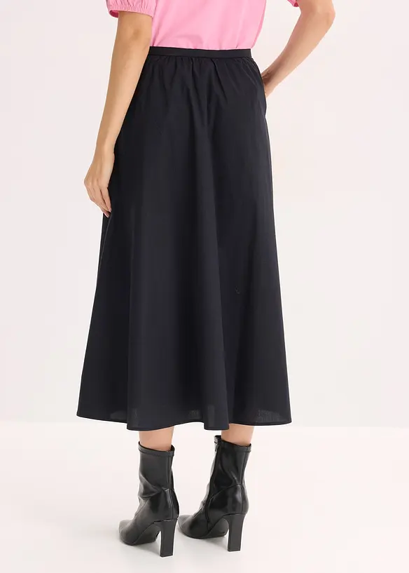 Midirock aus elastischem Baumwoll-Mix, bonprix