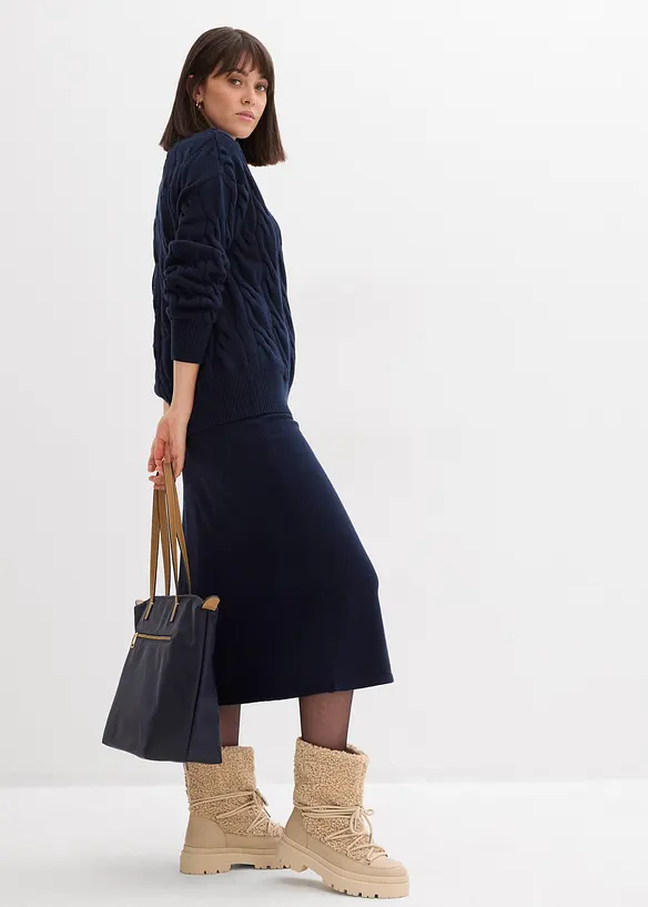 Oversize-Pullover aus softem Viskose-Mix, bonprix