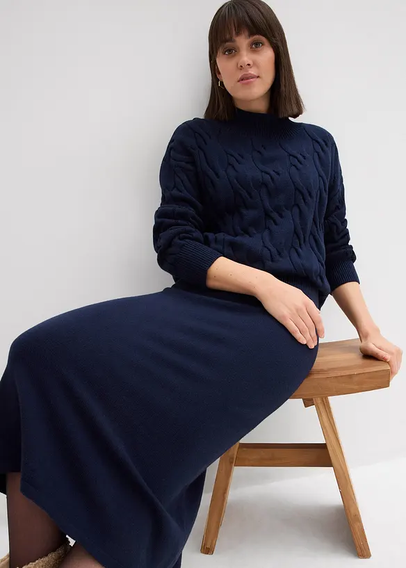 Oversize-Pullover aus softem Viskose-Mix, bonprix