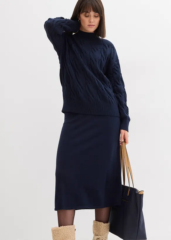 Oversize-Pullover aus softem Viskose-Mix, bonprix