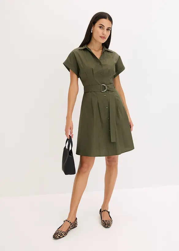 Robe-chemise 100% coton, bonprix