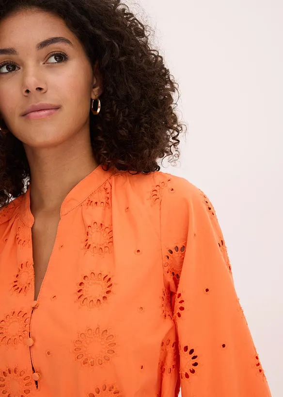 Robe &agrave; col tunisien 100% coton, bonprix