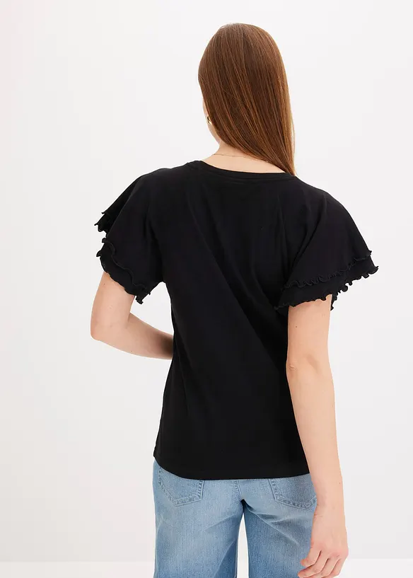 Shirt mit verspielten &Auml;rmeln, bonprix