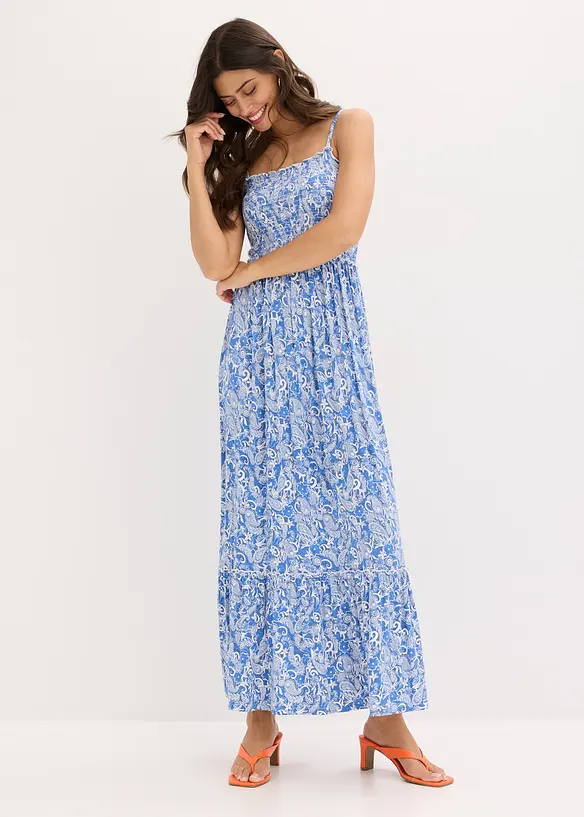 Robe &agrave; bretelles en viscose extensible, bonprix