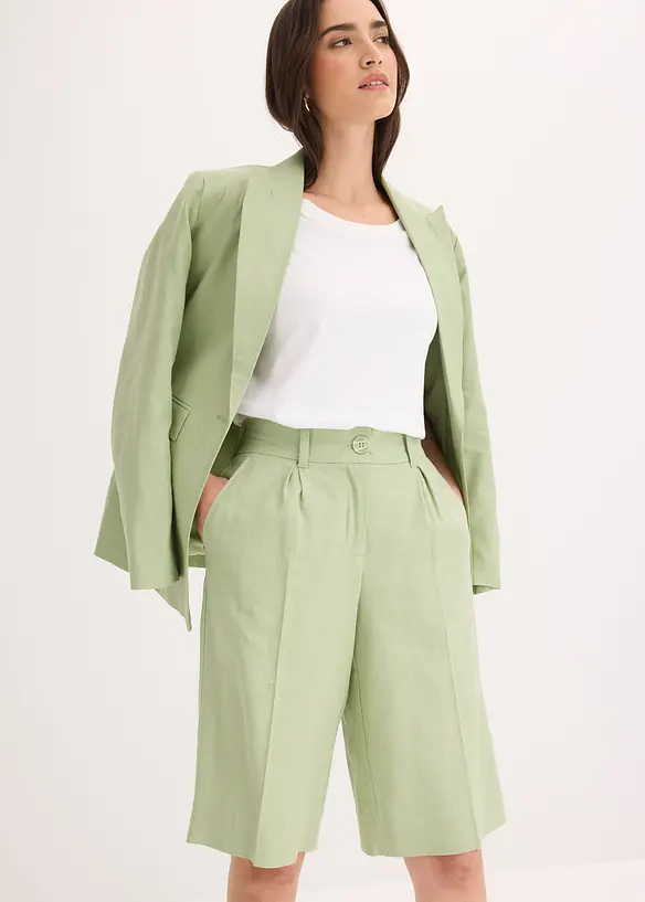 Bermuda en lin m&eacute;lang&eacute;, bonprix