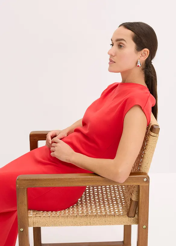 Midikleid mit geraffter Taille, bonprix