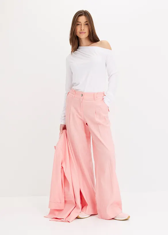 Palazzo-Hose aus leichtem Leinen-Mix, bonprix