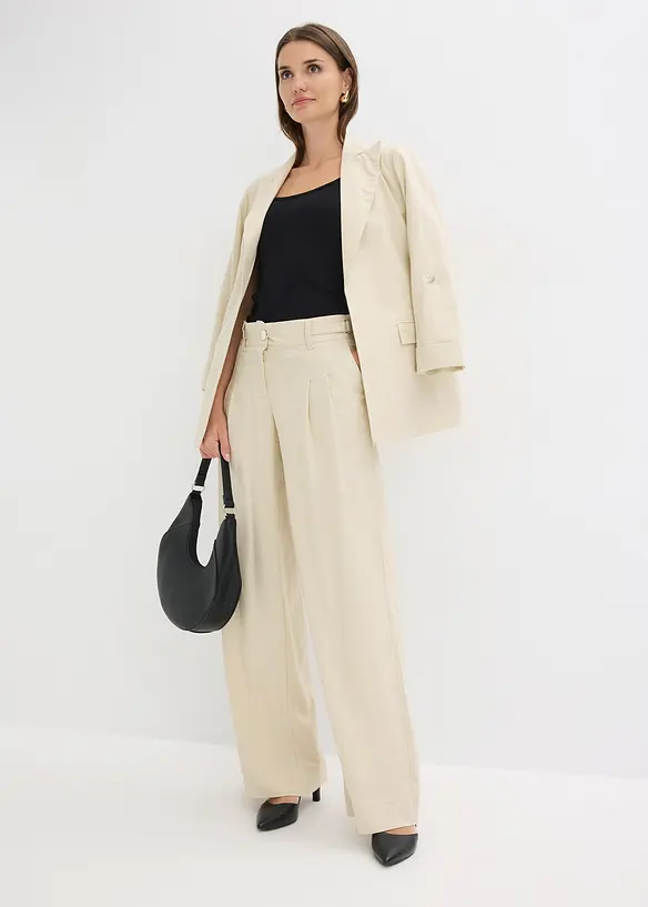 Palazzo-Hose aus leichtem Leinen-Mix, bonprix