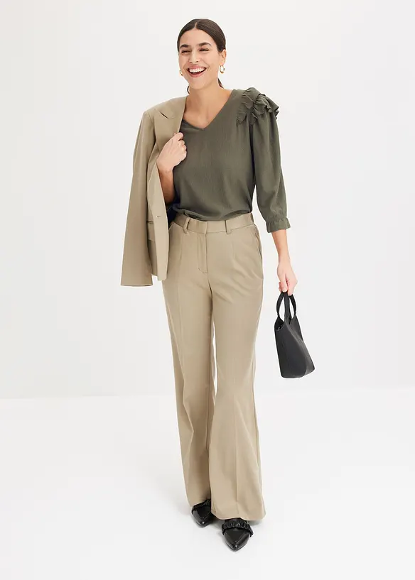 Pantalon &agrave; taille &eacute;lastiqu&eacute;e, bonprix