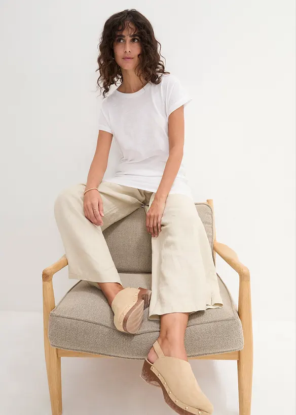 T-shirt long et boxy &agrave; manches courtes, bonprix