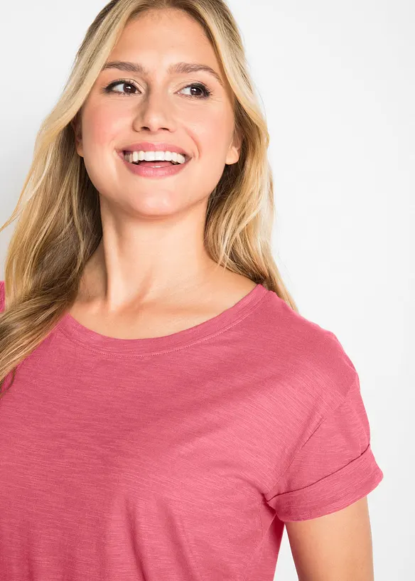 Boxy-Longshirt mit kurzen &Auml;rmeln, bonprix