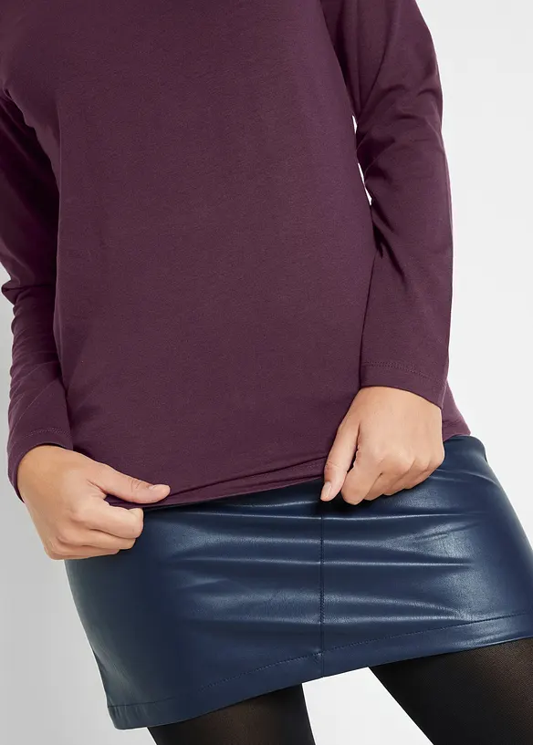 T-shirt manches longues pr&egrave;s du corps, bonprix