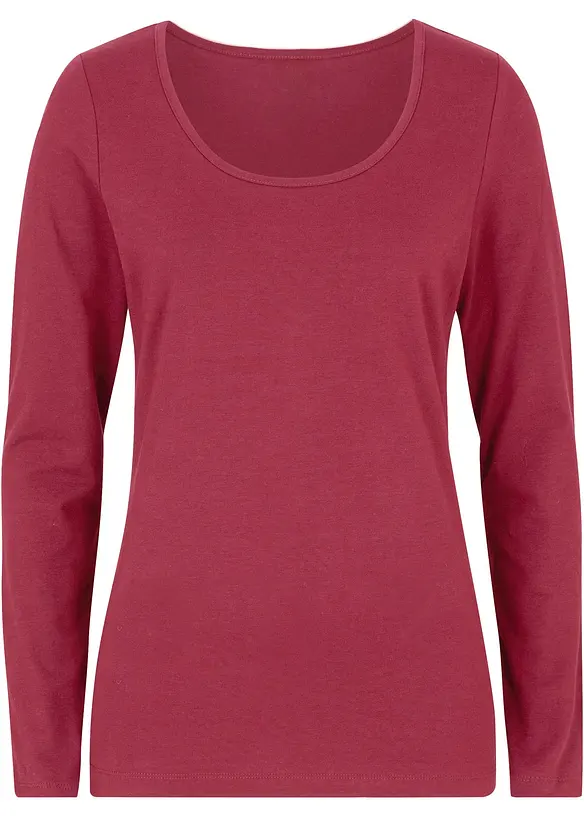 T-shirt manches longues pr&egrave;s du corps, bonprix