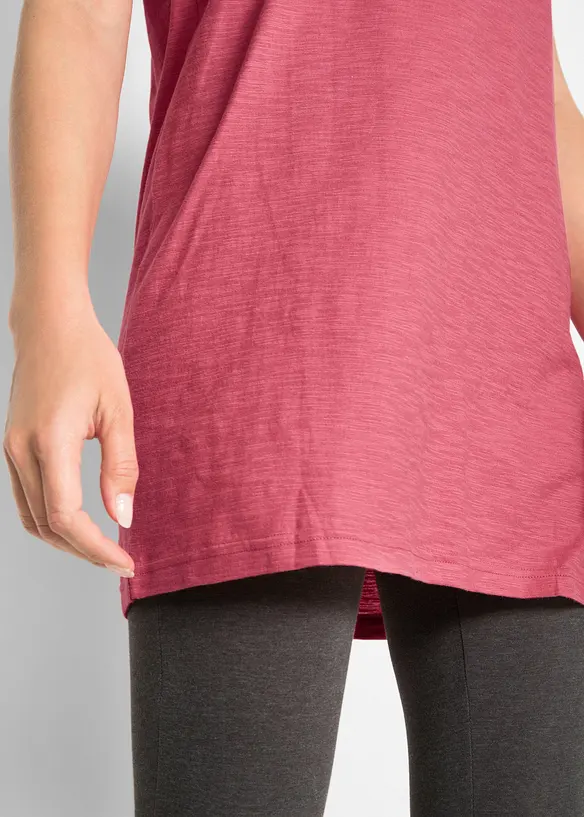 Boxy-Longshirt mit kurzen &Auml;rmeln, bonprix