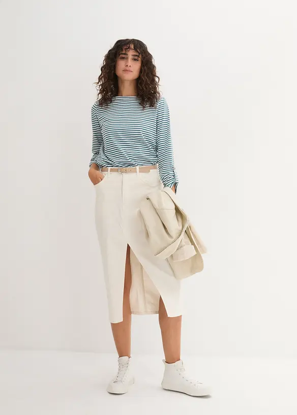 Langarmshirt aus reiner Baumwolle, bonprix