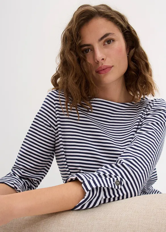 T-shirt manches longues 100% coton, bonprix