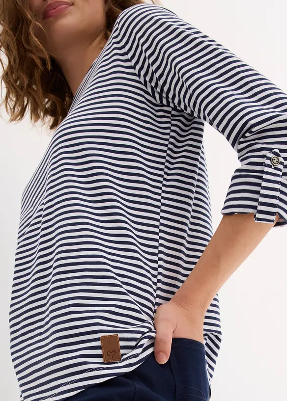 T-shirt manches longues 100% coton, bonprix