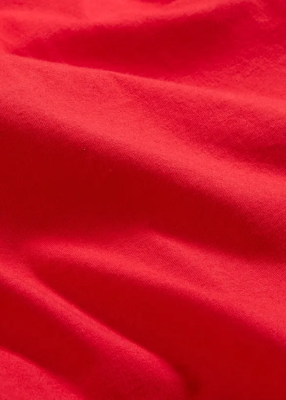 Lot de 5 T-shirts longs &agrave; col rond, manches longues, bonprix