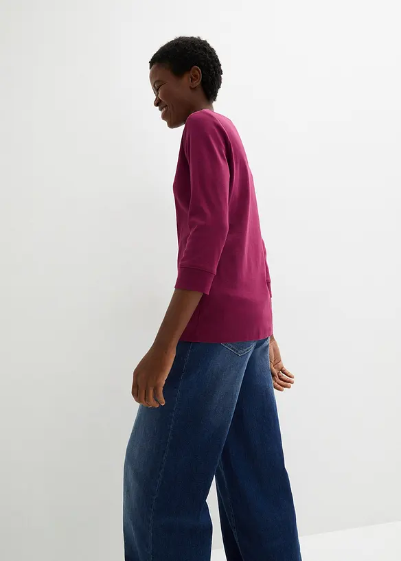 T-shirt manches longues 100% coton, bonprix