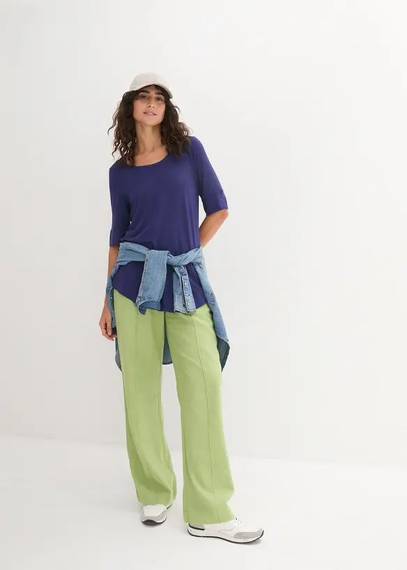 T-shirt long et doux en viscose, bonprix