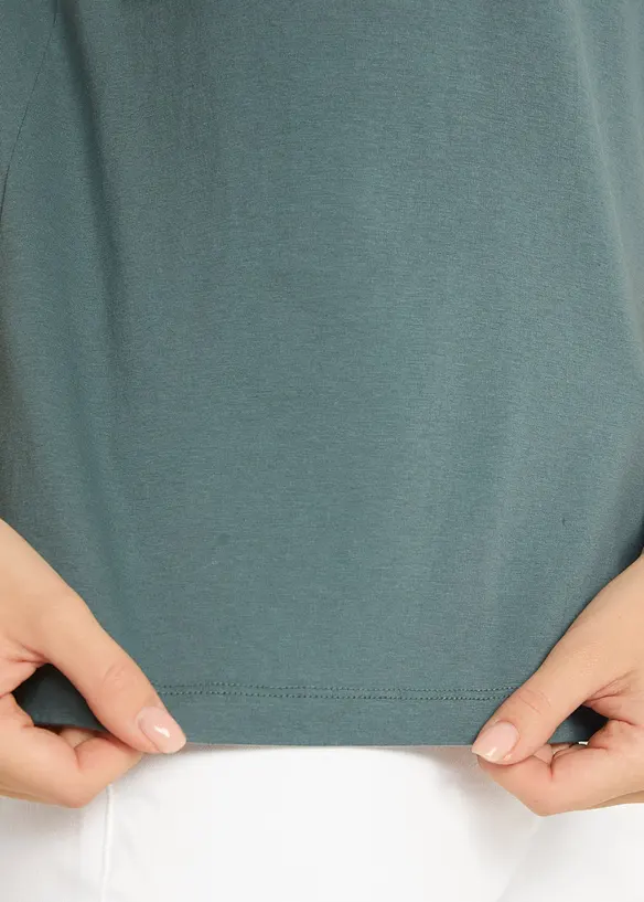 T-shirt &agrave; encolure originale, bonprix