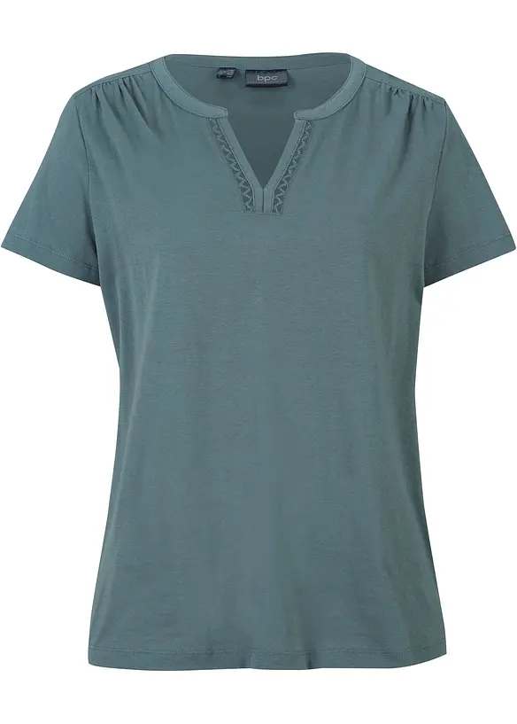 T-shirt &agrave; encolure originale, bonprix